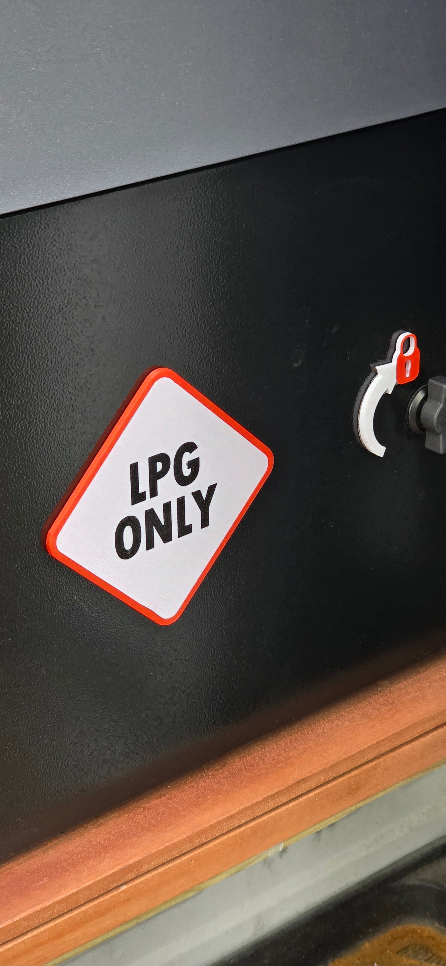 Lpg gas cabinet decal